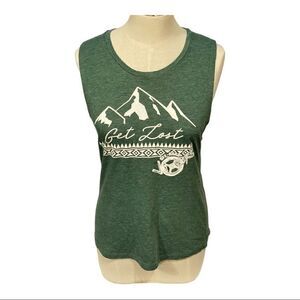 Off Road Vixens Green Get Lost Tank Top